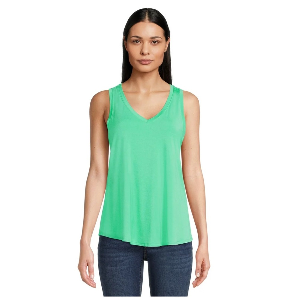 Time and Tru Jade Stone Women's High Low Tank Top